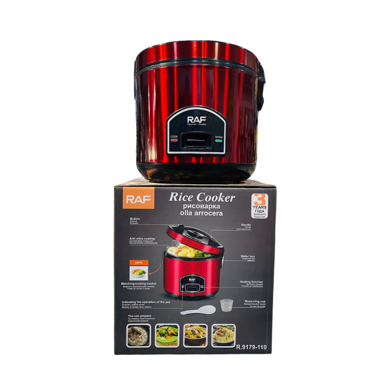 Olla arrocera roja Raf 5l 1000w