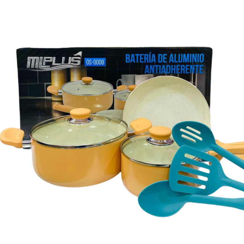 Juego de sartén/ollas antiadherente Ml plus x8 piezas